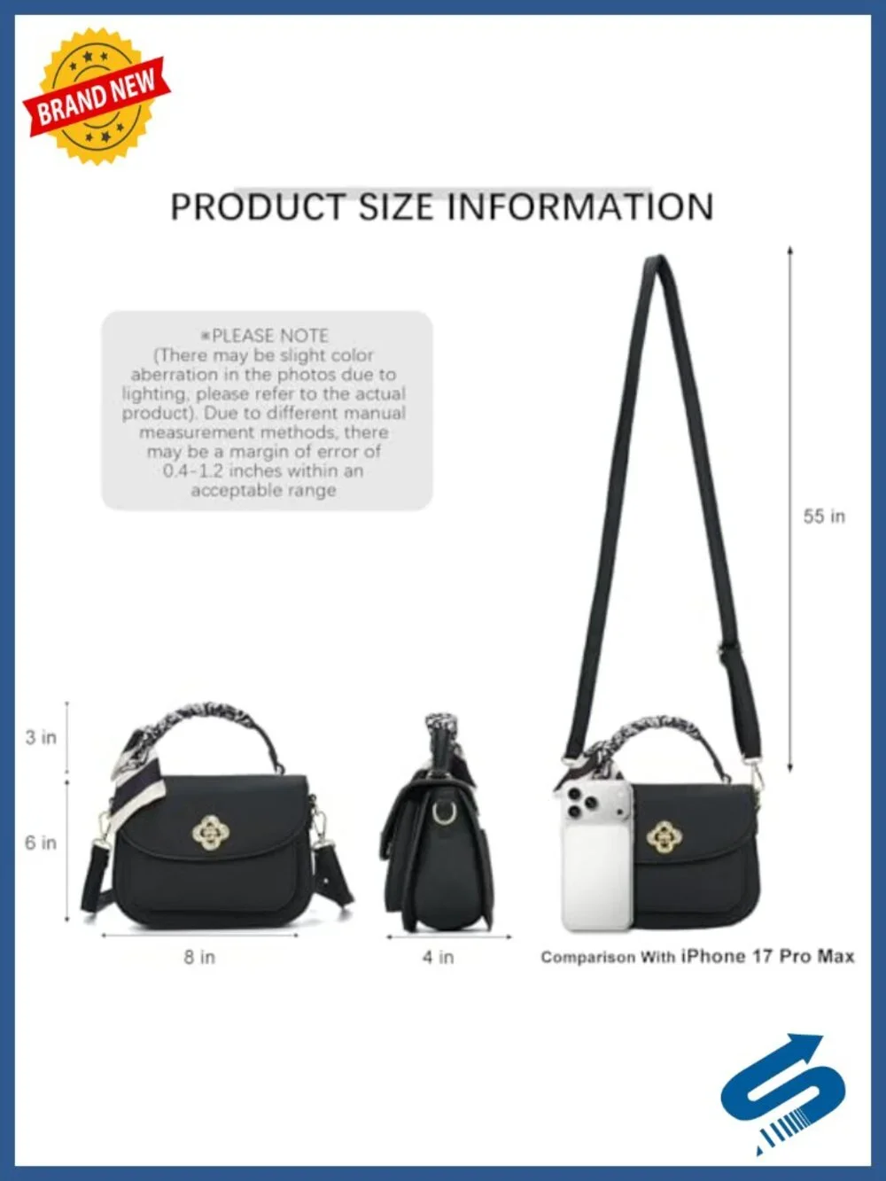 Vintage Vegan Leather Top-Handle Handbag with Adjustable Strap
